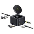 baseus type c hub magpro ii 7 in 1 usb a 2xtype c hdmi qi wireless sd microsd black extra photo 1