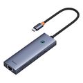 baseus type c hub ultrajoy 2x usb a 30 type c hdmi rj45 sd microsd grey extra photo 4