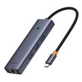 baseus type c hub ultrajoy 3x usb a 30 type c hdmi rj45 grey extra photo 1