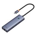 baseus type c hub ultrajoy 3x usb a 30 type c hdmi rj45 grey extra photo 2