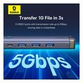 baseus ultrajoy type c hub 3x usb a 30 type c rj45 grey b0005280b811 14 extra photo 6