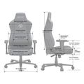 anda seat gaming chair novis ultra xl grey fabric extra photo 5