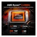 acemagic mini pc amd ryzen3 3300u 16gb ddr4 ssd 512gb win11 pro black extra photo 2