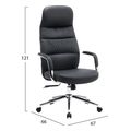 karekla grafeioy teeter hm1835501 mayro pu derma basi xromioy 67x66x121yek extra photo 1