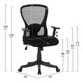 karekla grafeioy kram hm120801 mayros skeletos mayro mesh 64x64x100 108yek extra photo 1