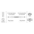 cable hama 205287 from aux m to aux m 05m black extra photo 1
