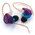 kz zst purple with mic iem 35 in ear monitor earphones dynamic hybrid dual driver 1ba 1dd extra photo 2