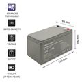 qoltec 53076 agm battery 12v 7ah extra photo 3