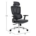 karekla grafeioy taskmaster hm121601 mayro mesh basi xromioy 69x65x125yek extra photo 1