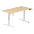 anda seat desk xtreme 14m adjustable height wood top white leg extra photo 1