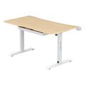 anda seat desk xtreme 14m adjustable height wood top white leg extra photo 2