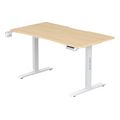 anda seat desk xtreme 14m adjustable height wood top white leg extra photo 4