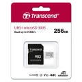 transcend 300s ts256gusd300s a 256gb micro sdxc uhs i u3 v30 a1 class 10 with adapter extra photo 2