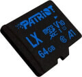 patriot psf64glx11mcx lx series 64gb micro sdxc v10 a1 class 10 with sd adapter extra photo 1