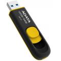 adata dashdrive uv128 64gb usb 32 flash drive black yellow extra photo 1