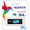 adata auv220 64g rbkbl uv220 64gb usb 20 flash drive black blue extra photo 2