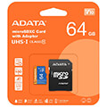 adata ausdx64guicl10a1 ra1 premier micro sdxc 64gb uhs i v10 class 10 retail with adapter extra photo 1
