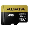 adata premier one v90 micro sdxc 64gb uhs ii u3 class 10 color box with adapter extra photo 1