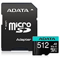 adata ausdx512gui3v30sa2 ra1 premier pro 512gb micro sdxc u3 v30 a2 with adapter extra photo 2