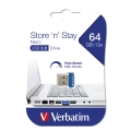 verbatim 98711 64gb store n stay nano usb 30 flash drive blue extra photo 2