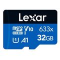 lexar high performance 633x 32gb micro sdhc uhs i u1 v10 a1 blue series lms0633032g bnnng extra photo 1