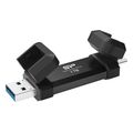 silicon power ds72 1tb nvme portable ssd usb 32 gen 2 type a type c black sp001tbuc3s72vpk extra photo 1