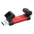 silicon power ds72 1tb nvme portable ssd usb 32 gen 2 type a type c red sp001tbuc3s72vpr extra photo 1