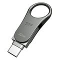silicon power mobile c80 otg 32gb usb 32 gen1 type a type c flash drive titanium sp032gbuc3c80v1s extra photo 2