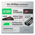 axagon m2 nvme usb type c enclosure eem2 40g extra photo 3
