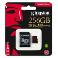 kingston sdcr 256gb canvas react 256gb micro sdxc class 10 u3 v30 a1 sd adapter extra photo 3