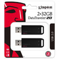 kingston dt20 32gb 2p datatraveler 20 32gb usb 20 flash drive 2pcs extra photo 1