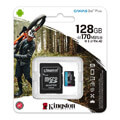 kingston sdcg3 128gb canvas go plus 128gb micro sdxc class 10 uhs i u3 v30 a2 sd adapter extra photo 2