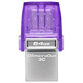 kingston dtduo3cg3 64gb datatraveler microduo 3c gen 3 64gb usb 32 type c type a flash drive extra photo 1