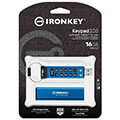 kingston ikkp200 16gb ironkey keypad 200 16gb usb 32 hardware encrypted flash drive extra photo 2