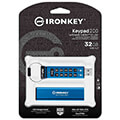 kingston ikkp200 32gb ironkey keypad 200 32gb usb 32 hardware encrypted flash drive extra photo 2