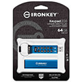 kingston ikkp200 64gb ironkey keypad 200 64gb usb 32 hardware encrypted flash drive extra photo 2