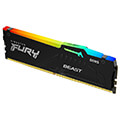 ram kingston fury beast black rgb 16gb ddr5 6000mt s cl30 xmp kf560c30bba 16 extra photo 1