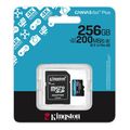 kingston sdcg4 256gb canvas go plus gen4 256gb micro sdxc 200mb s read a2 u3 v30 adapter extra photo 1