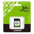 kingston sds3 64gb canvas select plus gen3 64gb sdxc 100mb s c10 uhs i u1 v10 extra photo 2