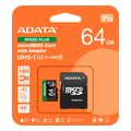 adata ud64gui3v30a2sp ra1 speed plus 64gb micro sdxc uhs i 160mb s u3 c10 with adapter extra photo 2
