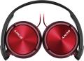 sony mdr zx310r lightweight folding headband type headphones red extra photo 1