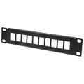 logilink act108 10 port 10 patch panel for keystone black extra photo 1