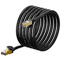 baseus ethernet rj45 10gbps cat 7 5m network cable black extra photo 1