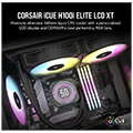 corsair cw 9060074 ww icue h100i elite rgb lcd xt display cpu liquid cooler 240mm extra photo 7