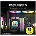 corsair cw 9060070 ww icue h150i elite rgb capellix xt cpu liquid cooler 360mm extra photo 3