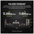 ssd corsair cssd f2000gbmp700pnh mp700 pro 2tb m2 nvme 20 pcie gen5 x4 extra photo 2