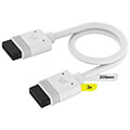 corsair cl 9011128 ww icue link cables 2x200mm straight straight white extra photo 1