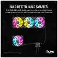 corsair co 9051022 ww rx120 icue link rgb fan starter kit 3 x 120mm white with icue link system hub extra photo 2