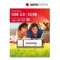 agfaphoto 32gb usb 20 flash drive silver extra photo 1