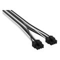 corsair cable premium individually sleeved 2x 8 pin to pcie 12v 2x6 600w cable type 5 black white extra photo 1 corsair cable premium individually sleeved 2x 8 pin to pcie 12v 2x6 600w cable type 5 black white extra photo 1